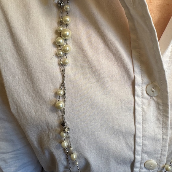 Stella & Dot Long Pearl Necklace - Picture 2 of 4